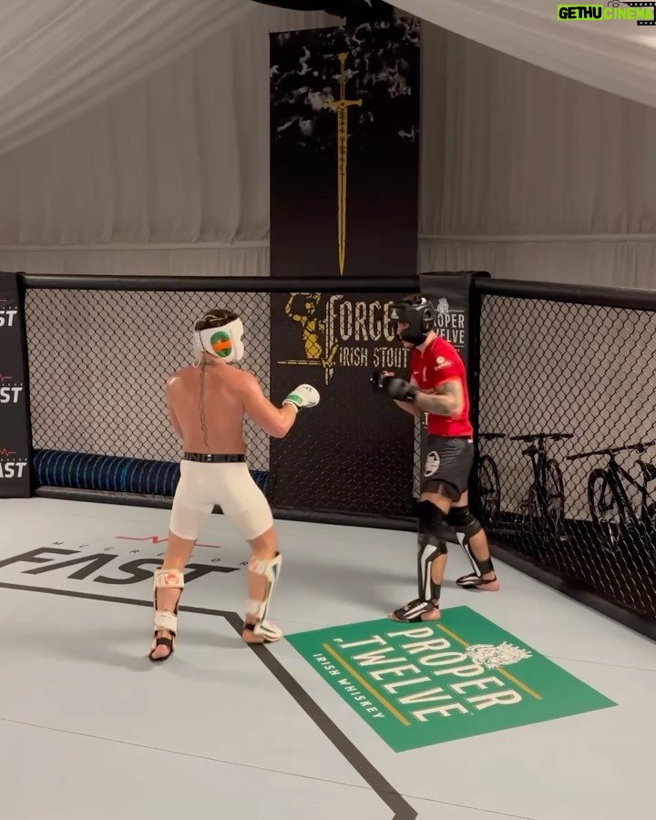 Conor McGregor Instagram - The double goat, I have the full scale octagon in my garden with the canvas covered in billion dollar businesses. IRELAND BABY!!! ๐ฎ๐ช @forgedirishstout @properwhiskey @paradigmsports @tidlsport @themaclifeofficial @mcgregorfast @claymoreproductions @mcgregorsportsentertainment @augustmcgregor
