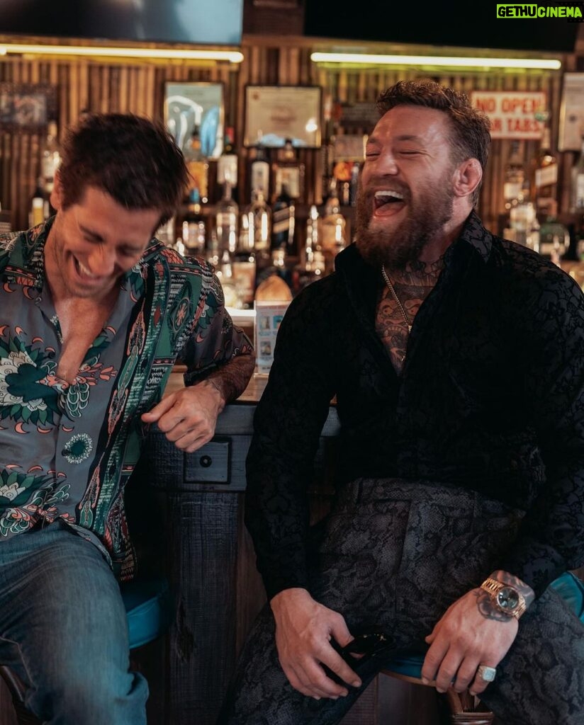 Conor McGregor Instagram - “ROADHOUSE” official trailer out tomorrow. Excited for you all to see it! Director @dougliman’s “greatest movie yet!” Honored to debut alongside such a stellar cast and crew! Thank you all! Here we go! 🏎️💨 @mgmstudios @AmazonStudios @primevideo @properwhiskey @forgedirishstout