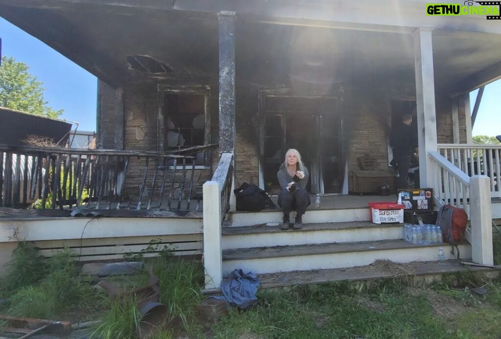 Cooper Andrews Instagram - More burnt buildings, more suspects. #TheWalkingDead