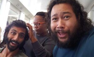 Cooper Andrews Instagram - Game face, GAME FACE!!! @iamtiffony six years in your chair and I don't think there was a single day that we DIDN'T have a laughing fit.  Thank you for making sure Jerry's hair didn't end up looking like Friar Tuck (I legit suggested this and she said, "Are you SURE?") 🤣🤣🤣🤣🤣

#FlyingHairDontCare
#TheWalkingDead