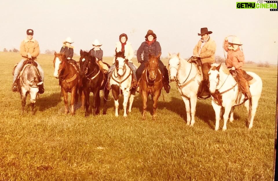 Cord McCoy Instagram - Family photo I’m riding the black horse, Star! Madill, Oklahoma