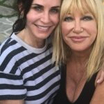 Courteney Cox Instagram - Today 76 years ago a wonderful human was born. Sadly yesterday, she passed away. Rest in peace my beautiful friend Suzanne. Here is Suzanne with me, doing what she loved most.. having fun! My heart goes out to Alan and the family.