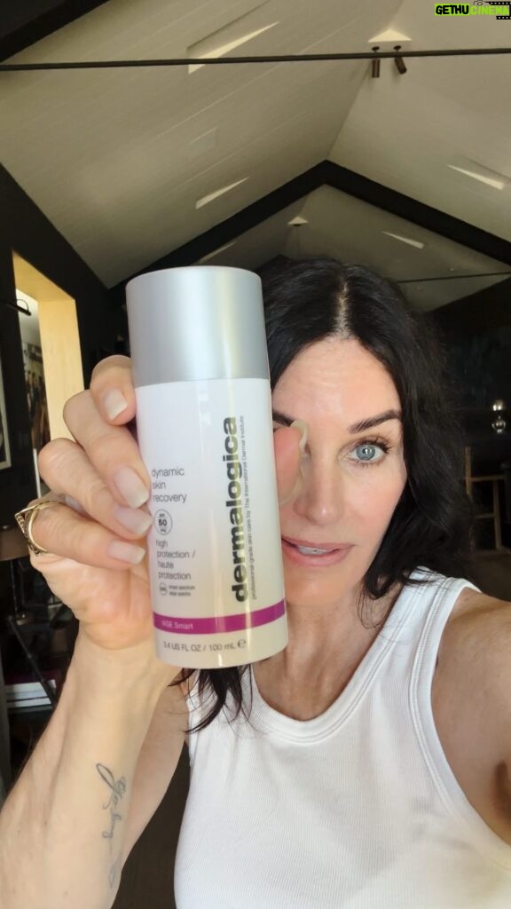 Courteney Cox Instagram - @dermalogica Dynamic Skin Recovery SPF50 protects your skin, but not your feelings. #dermalogicapartner