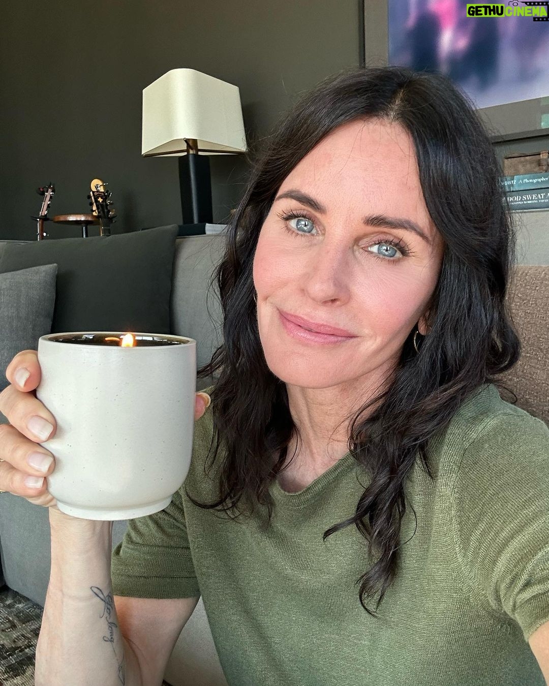 Courteney Cox Instagram - So excited to introduce @homecourt’s new limited-edition Mandarin Basile collection. Its fresh and light with notes of sparkling mandarin, fresh basil leaves, fig and spiced ginger. I hope you love it!