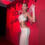 Courtney Boerner Instagram - @boohoo x @galore ♥️🖤 Dress by @ohpolly
