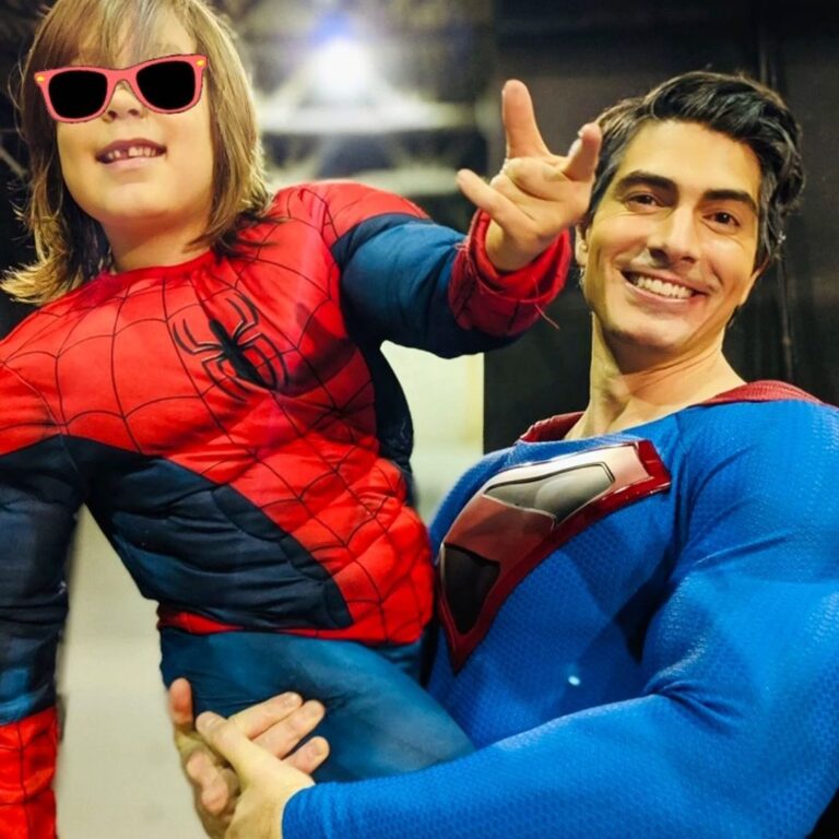 Courtney Ford Instagram - The man, the myth, the Legend. #HappyFathersDay from Spider-Man and me😎 Thank you for our family @brandonjrouth ❤️