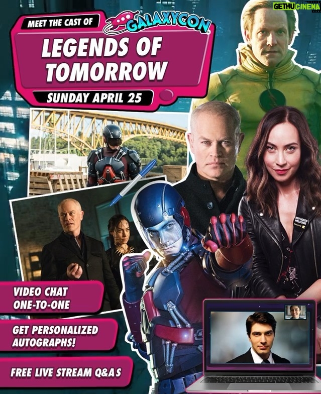 Courtney Ford Instagram - Sunday, April 25th at 2PM EST 💫 #Repost @galaxyconlive ・・・ Find Out More: www.galaxycon.info/lotfb Meet @brandonjrouth @courtneyfordhere @neal_mcdonough @realmattletscher on Sunday, April 25th at 2PM EST with GalaxyCon Live Video Chat One-to-One, Get Personalized Autographs, and see a FREE Live Stream Q&A! Event Schedule: ▪ 2pm EST Live Stream Q&A ▪ 3pm EST One-to-One Video Chats #LegendsOfTomorrow #LOT #CW #Arrowverse #Superman #galaxyconlive #comicconathome