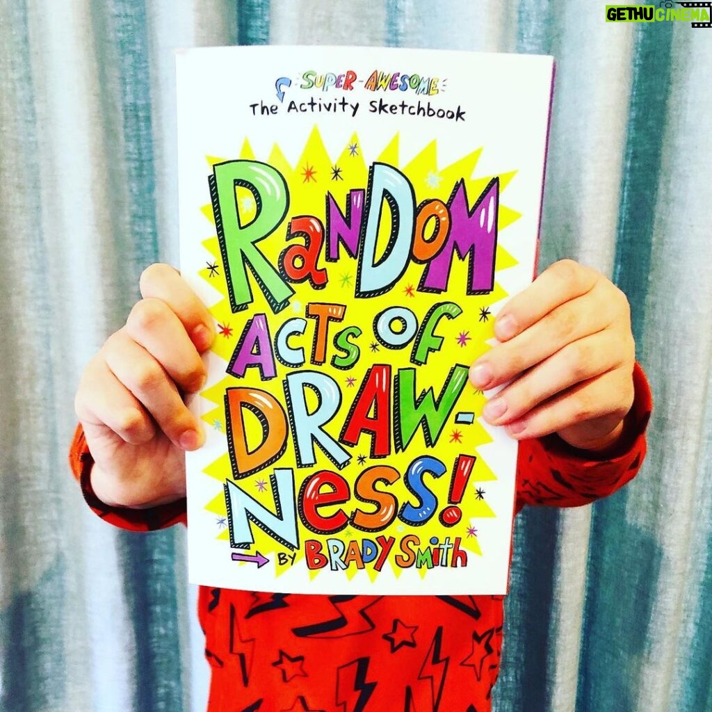 Courtney Ford Instagram - Thank you to my fantastically creative friend @bradysmithhere for gifting Leo with an advanced copy of Random Acts of Drawness! The Super-Awesome Activity Sketchbook ✏ 🎨 It’s perfect and weird and he absolutely loves it :) (the prompt on pg. 17 was: draw an octopus having tea with the Queen😂 👑 ☕ 🐙 )