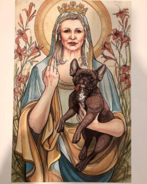 Courtney Ford Instagram - “Blessed Rebel Queen Carrie Fisher” archival giclée art print 12"x16"  by @lindsayvanekart 

I love her✨