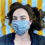 Courtney Ford Instagram - Thankful for this handmade mask by Mama Winchester herself, @samsmithgrams💖 Do I wear it to protect myself and others? Yes. Does it encourage mosquitoes to socially distance? Absolutely not. 😩 🦟