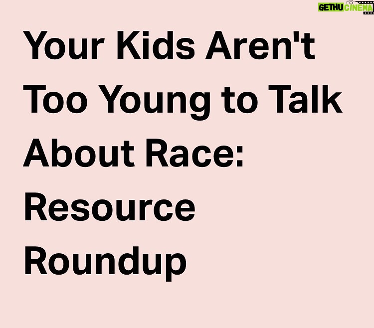 Courtney Ford Instagram - Your kids aren’t too young to talk about race. @pretty_good_design has put together a list of resources to help. Link in bio!