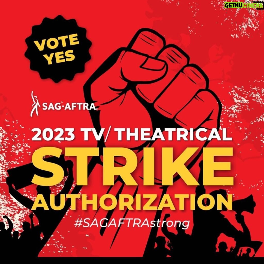 Courtney Ford Instagram - Oh hell yes. Unions unite! Let’s Voltron these mf’ers 💥 SAG-AFTRA and WGA are in the same boat when it comes to the threat of A.I., and losing residuals to streaming. This is a fight for our livelihoods.