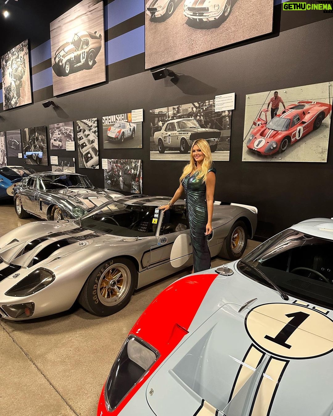 Courtney Hansen Instagram - Was an honor to host the Automotive Lift Institute party last night at the Shelby Heritage Center. These cars are some of the most gorgeous works of art ever built & such a special part of American history. Thank you, Jay Leno for the sweet shoutout. π
