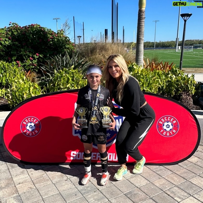 Courtney Hansen Instagram - What a perfect way to end 2023!! Holland’s team won the Golden Cup today, & she won the Playmaker Award for most tournament assists & Golden Boot for most goals scored in the tournament. I couldn’t be prouder of her drive, determination, positive attitude, improvement as a team player & caring heart for the other girls out there. Can’t wait to see what 2024 brings, on & off the field. Happy New Year!!! Wishing you peace, health, prosperity, joy & big love in 2024!! ❤🎆