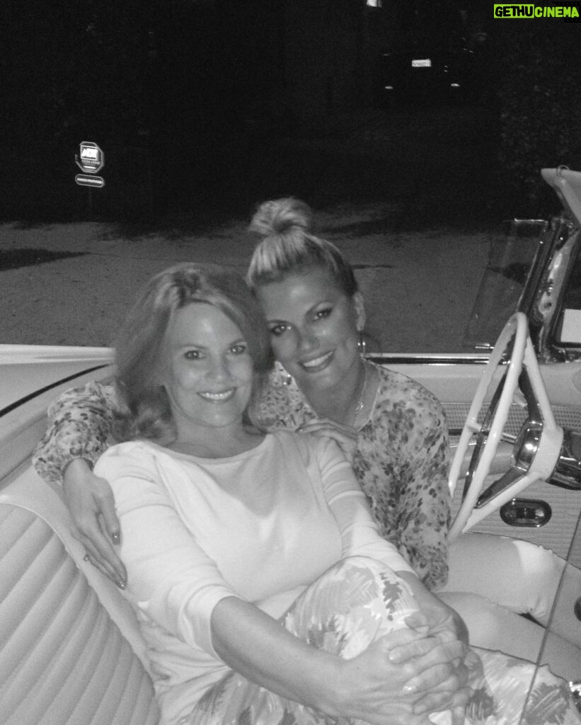 Courtney Hansen Instagram - One of my favorite memories… Cruising in LA in my ‘57 Thunderbird with my Mom. Happy birthday, Mom!! We are so thankful for your support & love. 🤍✨