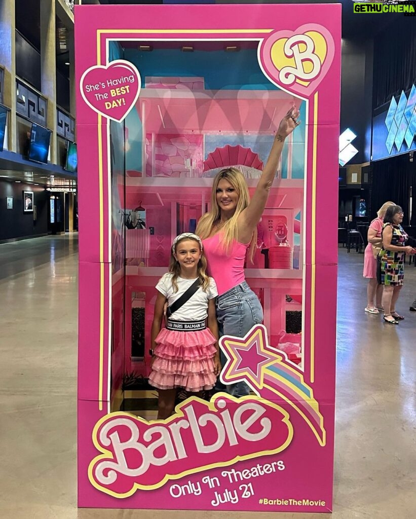 Courtney Hansen Instagram - Perfect end to our LA adventures was the Barbie movie. We both loved it! And seeing it at the historic Grauman’s Chinese Theater was so special. 💕 #BarbieTheMovie