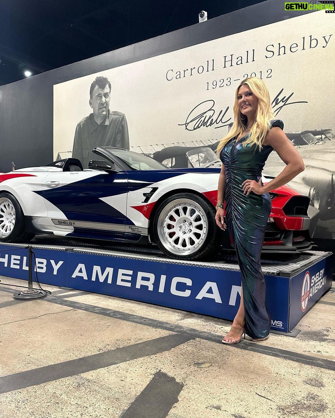Courtney Hansen Instagram - Was an honor to host the Automotive Lift Institute party last night at the Shelby Heritage Center. These cars are some of the most gorgeous works of art ever built & such a special part of American history. Thank you, Jay Leno for the sweet shoutout. π