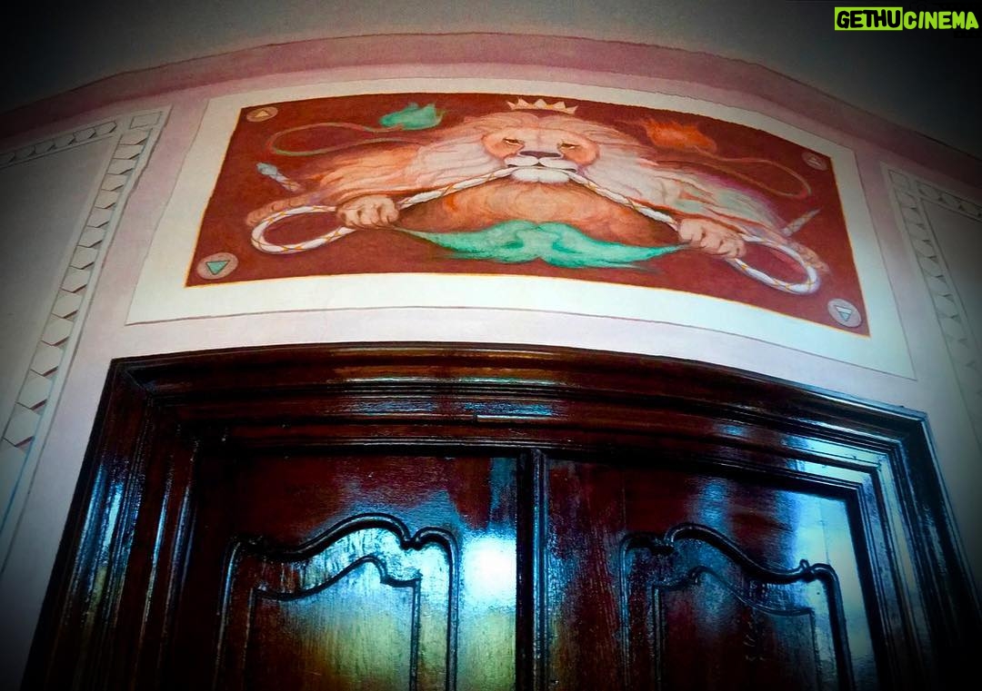 Crispin Glover Instagram - To the left of the previous fresco is the entry to the master wing. Zamek Konarovice Czech Republic