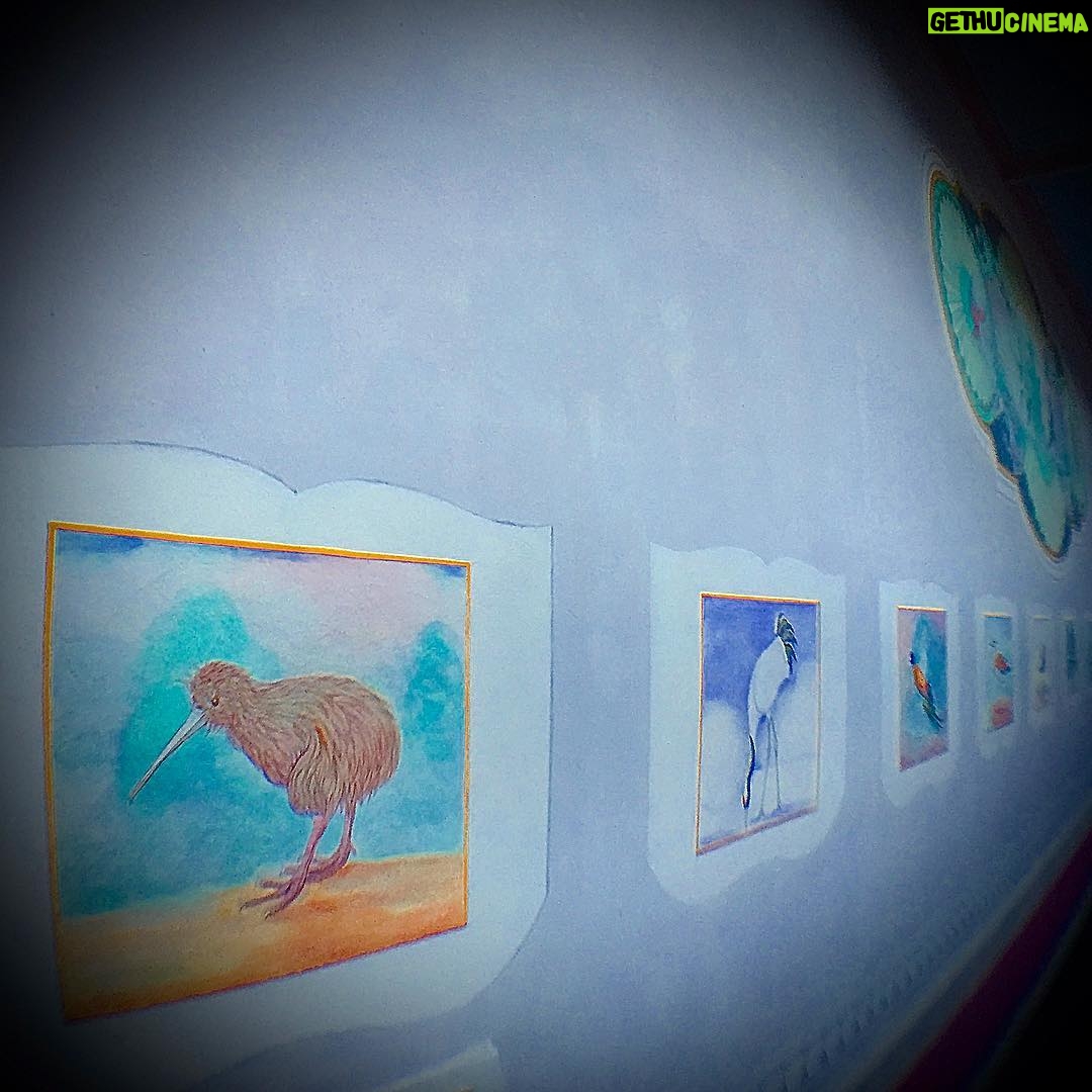 Crispin Glover Instagram - Closer on the wall from the previous photo in the foreground is a Kiwi. Zamek Konarovice Czech Republic
