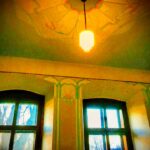 Crispin Glover Instagram - The restoration of the room that was being looked in to from the previous older photo is now completed. This is a contemporary photo of some of the fresco work in that room. Zamek Konarovice Czech Republic