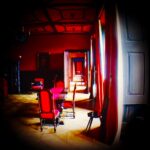 Crispin Glover Instagram - Looking back through the red salon can be seen the salon with the wallpaper from the 1700's, the blue entry salon and at the can can be seen the master bedroom. Zamek Konarovice Czech Republic