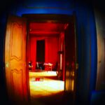 Crispin Glover Instagram - I keep meaning to post a series of photos going down the double door corridor from one end to the next, but different aspects keep coming up. So here is the first one looking from the master bedroom toward the other end. Zamek Konarovice Czech Republic