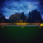 Crispin Glover Instagram - Zamek Konarovice parterre and reconstructed balustrade at dusk. Konarovice Czech Republic