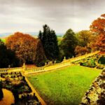 Crispin Glover Instagram - From the master bedroom the terrace looks on to the parterre garden. The reconstructed balustrade, statues and the parterre itself all look quite different from 13 years ago. Zamek Konarovice Czech Republic