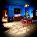 Crispin Glover Instagram - Stepping through the door as seen in to previous two photographs this perspective is back inside of the blue salon which is next to the master bedroom at Zamek Konarovice Czech Republic.