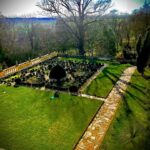 Crispin Glover Instagram - There are at least 14 peafowl in this image and two of the males are displaying in the parterre at Zamek Konarovice Czech Republic