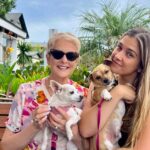 Cristina Ferrare Instagram - It’s International Dog Week!!! My grand pups @tatertot__thedog & @otisdcooks @ariannasalyards_ and I took them for a #pupacinno to celebrate!!! They bring nothing but pure love and joy into our lives!! Both Tater Tot & Otis are rescue pups! #loveleorescue #dogslife #dogsofinstagram #dogs #rescuepup #recuedogsrock #recuedogs #love