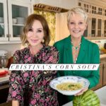 Cristina Ferrare Instagram - The yummiest Corn Soup from @cristinacooks 🌽 so delicious and comes together in a flash. Sadly we did an Instagram live today and it was so much fun and then it disappeared into the Instagram ether 🫣can’t find it, can’t post it, so bummed about that…let us know if you’d like us to do another live some time-or if you prefer the reels. - CORN SOUP: INGREDIENTS 5 ears of fresh corn in the husks 3 Tablespoons extra-virgin olive oil  2-medium leeks 8 scallions, set aside 3 scallions 2 Tablespoons dry Sherry 1 quart of organic vegetable broth 1-1/2 cups organic coconut cream 1 teaspoon kosher salt and cracked pepper INGREDIENTS FOR THE GARNISH 1 small jalapeno, sliced thin Sliced scallions  Red pepper chili flakes Extra virgin olive oil  Balsamic glaze (available at food markets and Amazon) finely chopped basil, Italian parsley and chives DIRECTIONS Heat a medium size stockpot over medium high heat for 30 seconds. Add olive oil, leeks, and cut up scallions. Sauté for five minutes.  Add the sherry, remaining corn kernels, salt, pepper and mix well.   Add the vegetable stock, coconut cream, stir. Now add those three corn cobs you set aside. Cover with lid and bring to a boil, lower heat and simmer 30 minutes. Remove corn cobs.  Pour the soup into a blender and blend for one minute until smooth and creamy. Add the 1-1/2 cups of the fresh corn kernels...serve hot or cold top with garnishes.  #cornsoup #soup #freshcorn #foodreels #cristinacooks #lisabreckenridge #happilylisa #homecooking