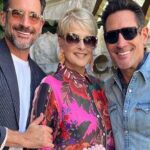 Cristina Ferrare Instagram - Me and my twinzzzzzzzzzz @lawrencezarian @gregoryzarian we enjoyed lunch together @avrabeverlyhills we laughed, cried, and ate way too much, which was outstandingly delicious:) It filled my heart to be with both of them! They call me mom and I don’t take that lightly ❤️we share a rich long history together! Next lunch or dinner I will be preparing the feast for my boys! Yes Im still wearing the same @farmrio blouse I’m obsessed with it, lol! Opa!!! #avrabeverlyhills #greekfood #family #twins #cultgaia #fendisunglasses #oscardelarentajewelry