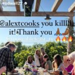 Cristina Ferrare Instagram - We spent the afternoon at our daughters @alextcooks and her fiancé’s @itsnickdrake home with the amazing production team from @movablefeast_tv that Alex hosts for @pbs airing this fall! The food was simply beyond! A great time was had by all as we gathered around the table to enjoy the bounty with family and friends!Thank you to everyone for a spectacular afternoon! @wbgh #moveablefeast #tv #cookingshow #food #love #family
