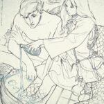 Curie Lu Instagram - Illust no.2, fantasy reportage: witch and merman Two down, one to go! • 3•"