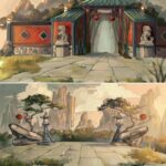Curie Lu Instagram - Backgrounds works for short animation Liu Xing