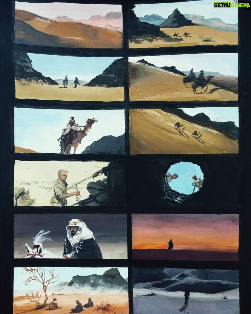 Curie Lu Instagram - Lawrence of Arabia film color study (using gouache)
