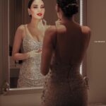 Cyrine Abdel Nour Instagram - A night to remember, as she sparkles among the stars of the night, the gorgeous @cyrineanour ❤️in a collection Dress for her #Dubai NYE party! #Cyrine in #NicolasJebran . Styled by @cedrichaddad 🤍.