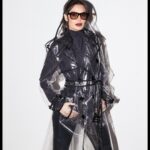 Cyrine Abdel Nour Instagram - Style is personality 😎 Wearing @moncler set and limited edition @dolcegabbana transparent coat via @netaporter