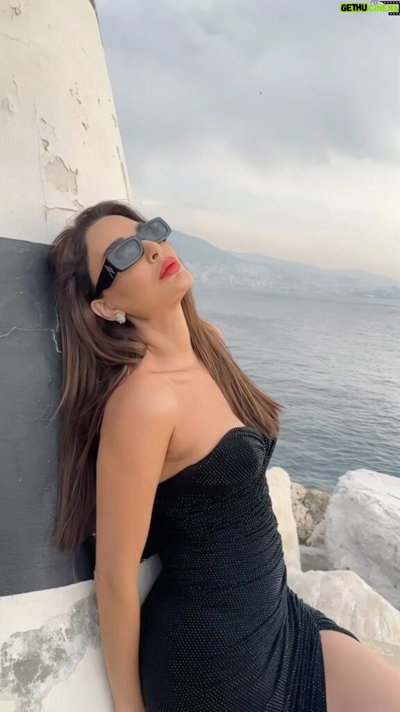 Cyrine Abdel Nour Instagram - Our life is a miracle in slow motion 🖤🤍 #cyrineabdelnour #سيرين_عبدالنور Jounieh - Lebanon