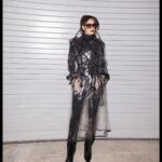 Cyrine Abdel Nour Instagram - Style is personality 😎 Wearing @moncler set and limited edition @dolcegabbana transparent coat via @netaporter