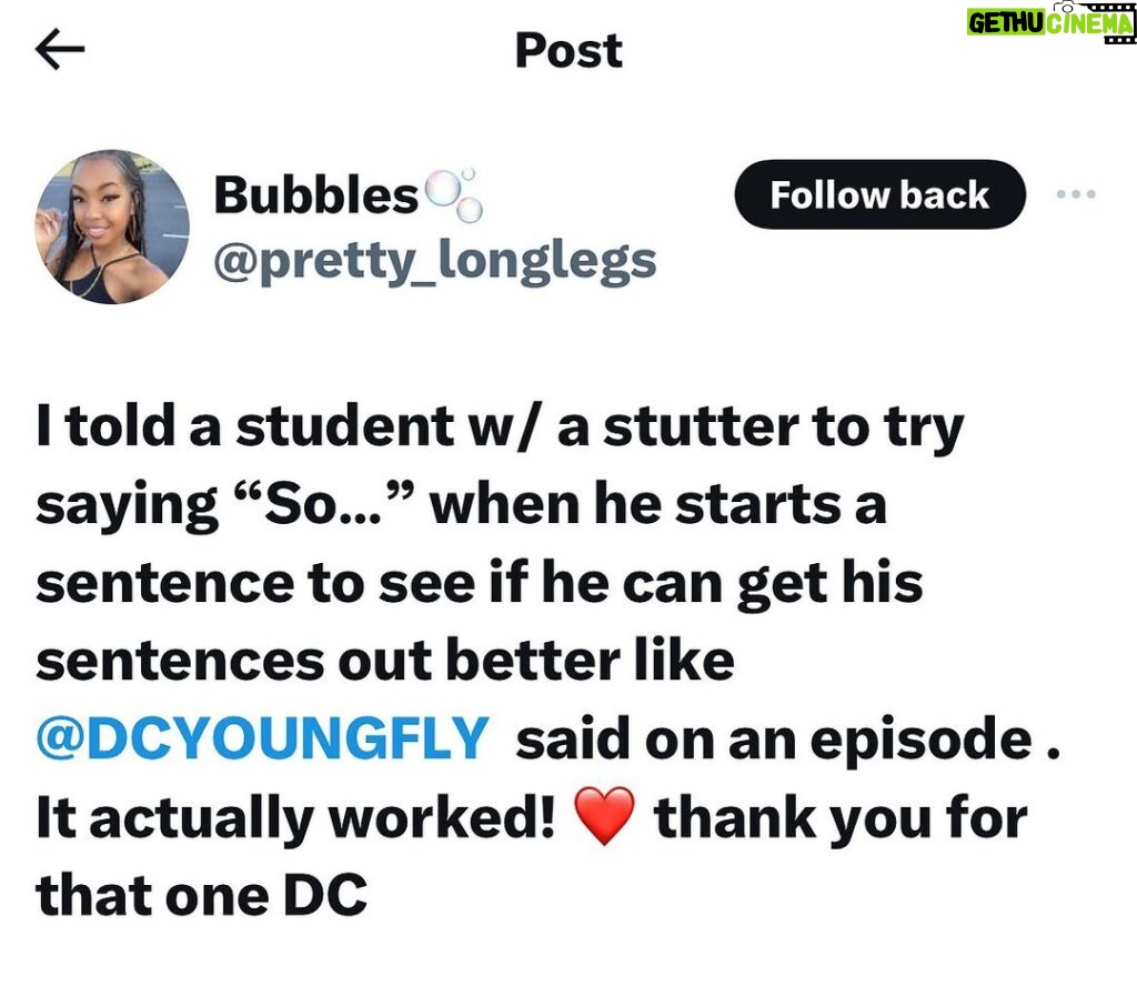 D.C. Young Fly Instagram - People think i be lyin…. I use to stutter so bad that shit use to hurt to talk🤦🏾‍♂️… i dont kno where SO came from but wen it helped me say my sentences all the way before u kno it i wasnt stutterin no mo!!!!!! TRUST ME USE THE SO METHOD !!!! It WORKS
