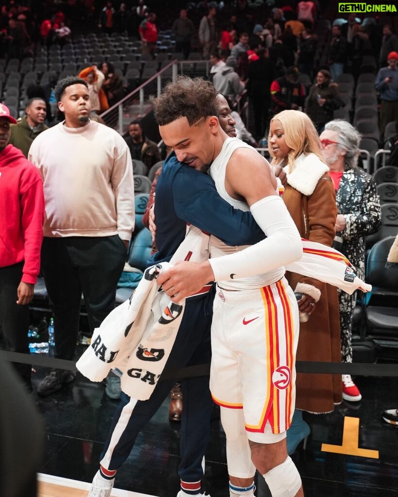 D.C. Young Fly Instagram - Man my dawg @traeyoung gave me the jersey 🔥🔥 my Brudda for life 💪🏾🔥 love seein u prosper foolie 💯 mannn I love the @atlhawks yal Ben puttin on for quite some time 💪🏾 see yal Saturday #TrynaBeSpikeLeeForTheHawks 😂😂