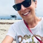 Désirée Nosbusch Instagram – Out and about with my beach boy 🐾🌊 Santa Monica, California