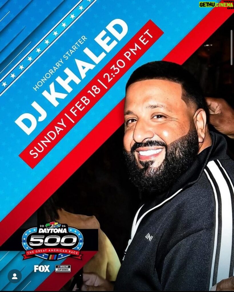 DJ Khaled Instagram - LETS GO RACING !!!!!!!!!!!! @nascar @daytona DJ Khaled to Be Honorary Starter for Daytona 500, Teams With Wendy’s for Mini-Golf Event 🏌️‍♂️⛳️ DAYTONA FLORIDA FANLUV 🫵🏽 SEE SOON 🏎️