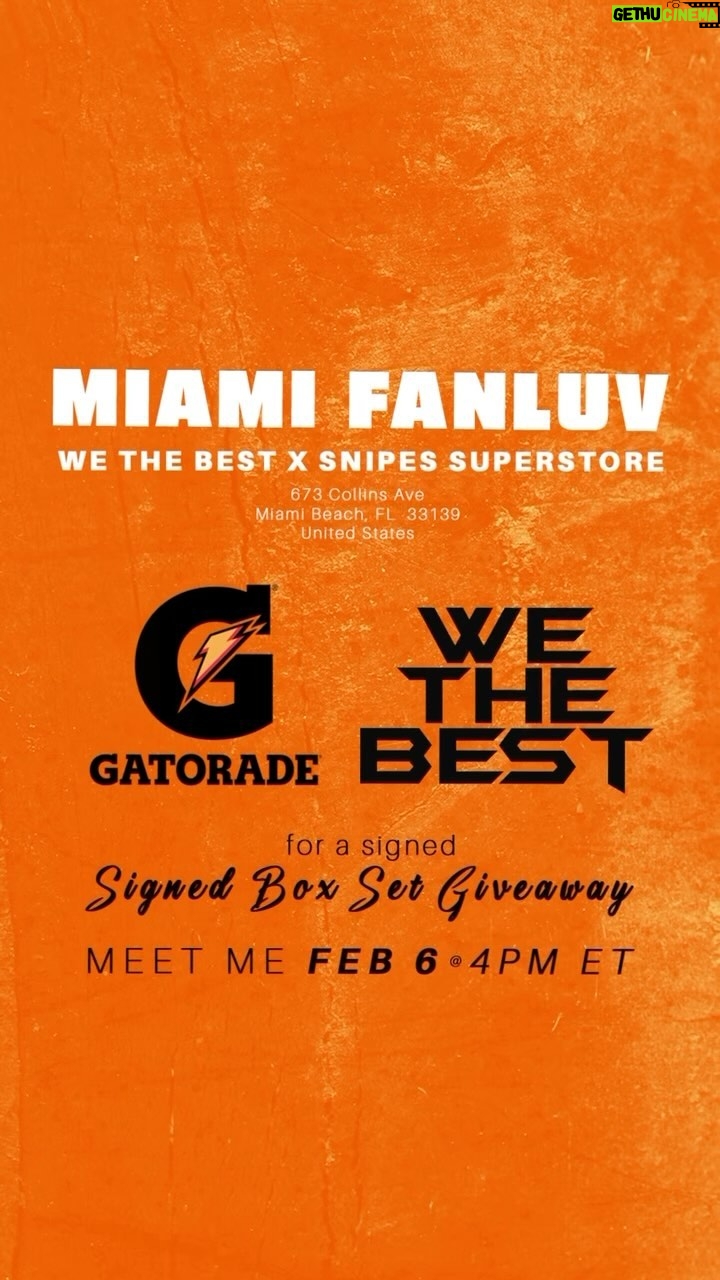 DJ Khaled Instagram - TODAY MIAMI FANLUV ! we are giving away a few of the special @gatorade X @wethebest box sets! Meet me at the #WETHEBESTXSNIPES store on 7th and Collins TODAY 4 PM!