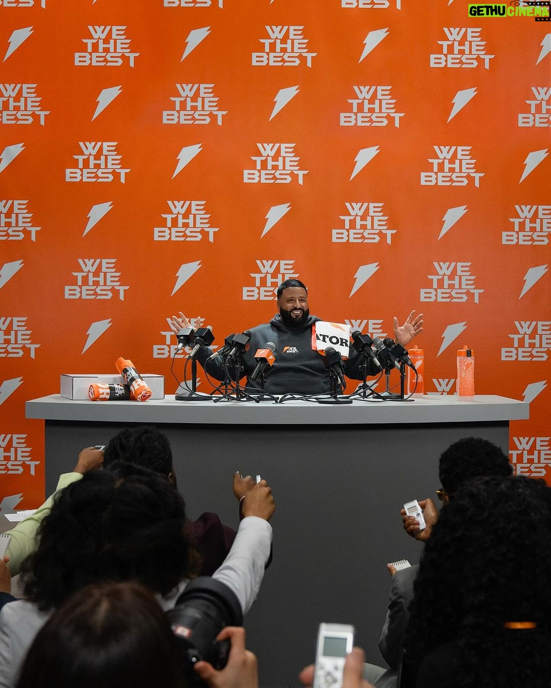 DJ Khaled Instagram - Hit the link in bio to sign up for Gatorade iD on Gatorade.com and be prepared for the Gatorade x DJ Khaled Capsule Collab dropping 2/8. @wethebest @gatorade NEW ALBUM IN THE WORKS !!!!!!