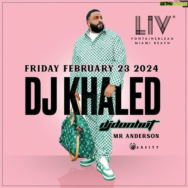 DJ Khaled Instagram - FANLUV Bless up see you soon @livmiami
