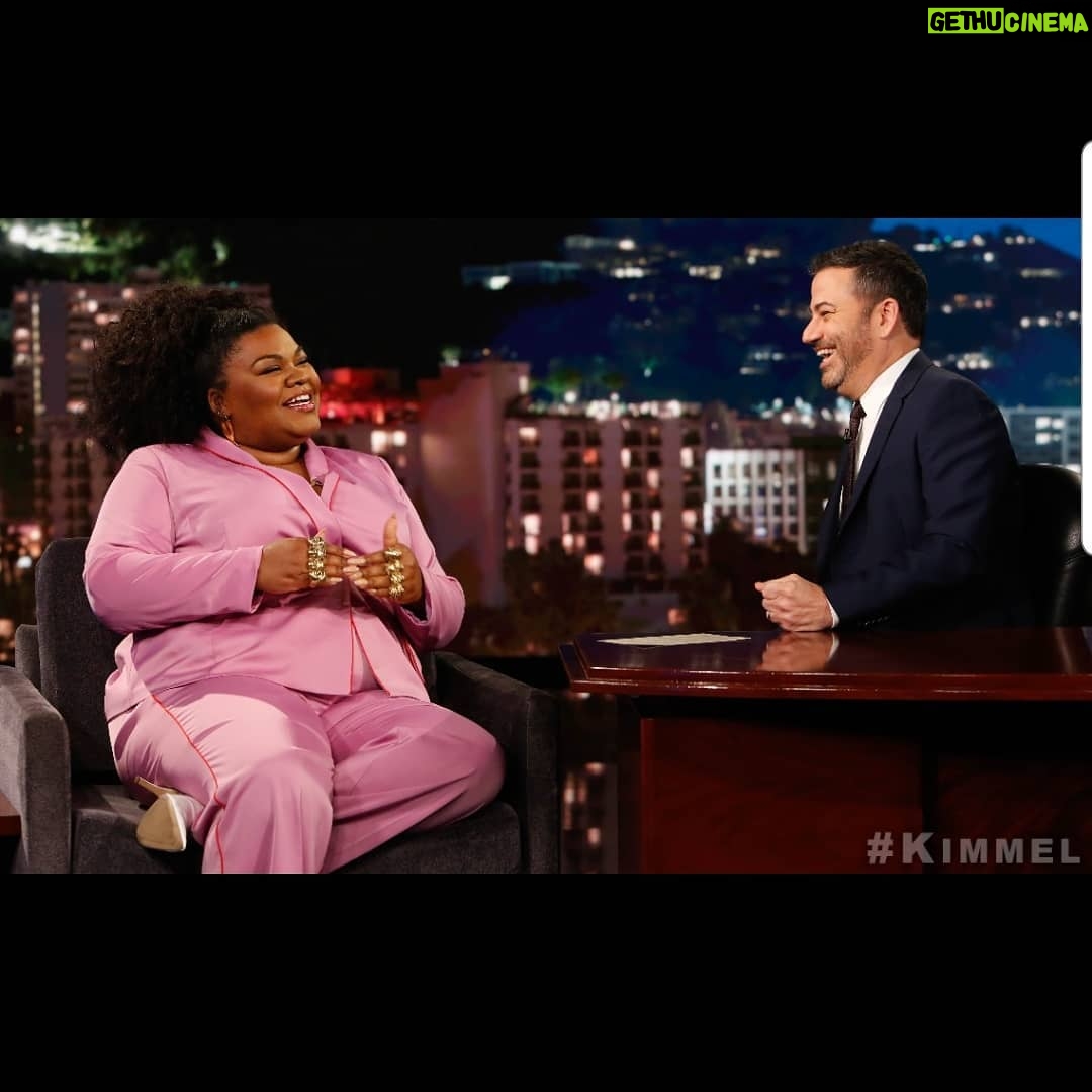 Da'Vine Joy Randolph Instagram - They say you never forget your first.... Thank you so much @jimmykimmel for having me last night. I had a BLAST! Jimmy Kimmel Live