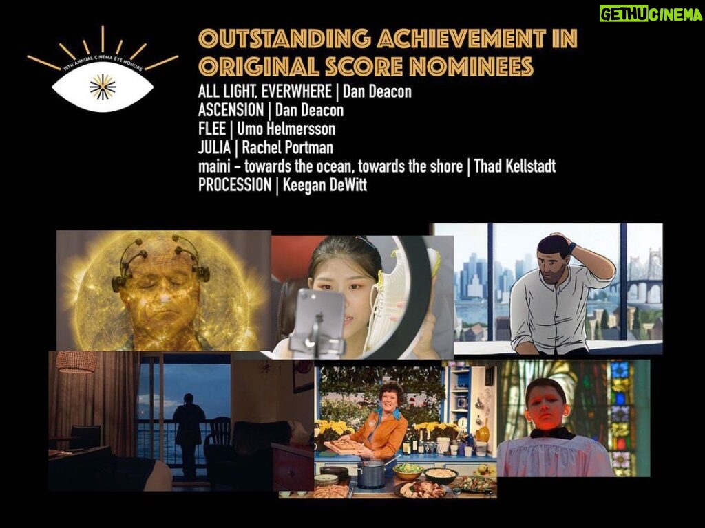 Dan Deacon Instagram - I’m blown away to have two of my film scores (All Light, Everywhere & @ascensiondocumentary) nominationed in this years @cinema.eye.honors for Outstanding Achievement in Original Score! Thanks #ceh2021! Also really excited about all the other nominations each of those films got and for Philly DA being nominated for best Broadcast Series! These projects along with @strawberrymansionmovie really helped define my 2020. Between the 4 projects, its by far the most music I’ve ever worked on in a year and I’m so excited for people to check them out as they become available! Endless thanks to all the many collaborators I had on all these projects for leading me into new directions and making me excited to try new things!